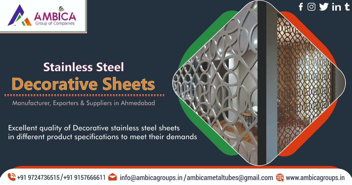 SS Decorative Sheets Manufacturer, Suppliers & Exporters in India