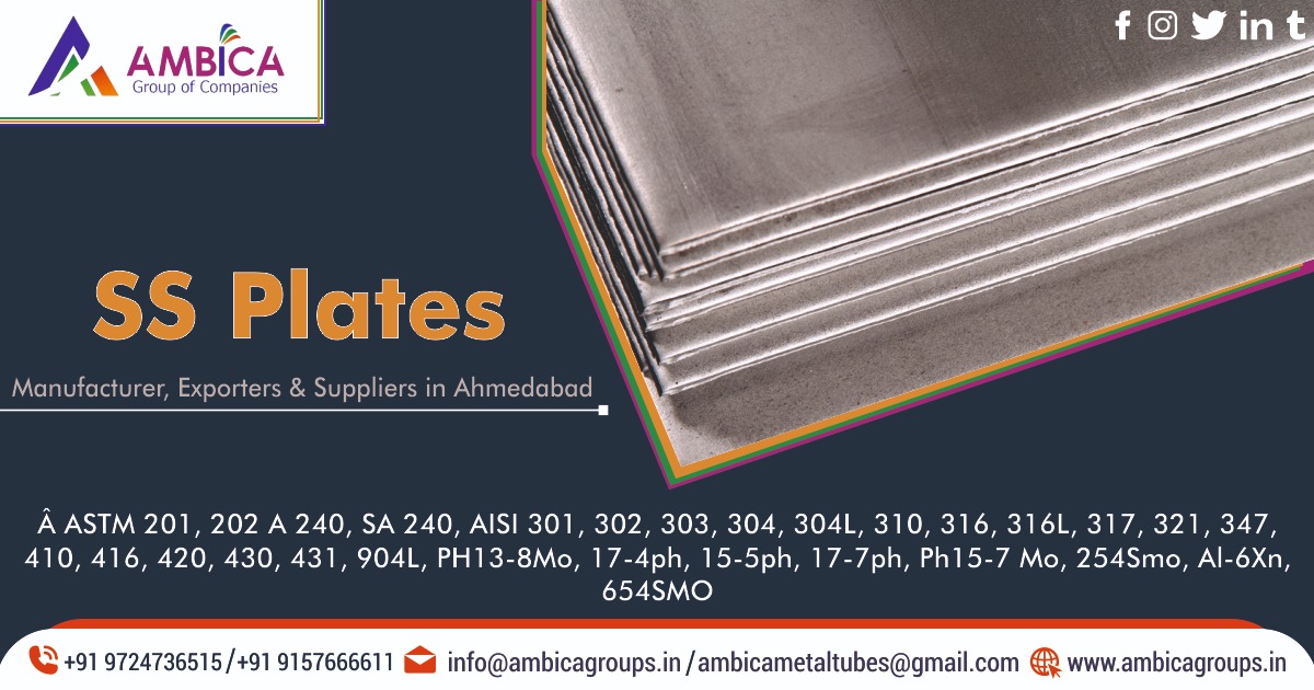 SS Plates Manufacturer, Exporters & Suppliers in Ahmedabad