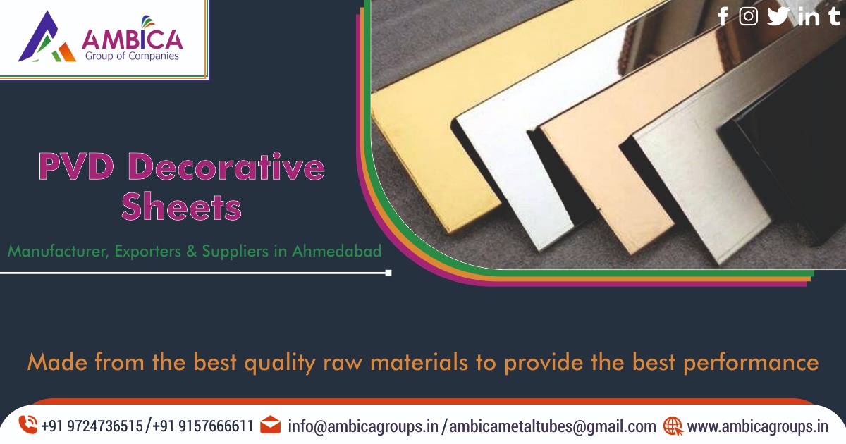 PVD Decorative Sheets Manufacturer, Exporters & Suppliers in Ahmedabad