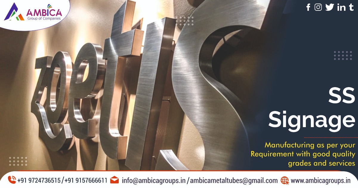 SS Signage Manufacturer, Exporters & Suppliers in Ahmedabad
