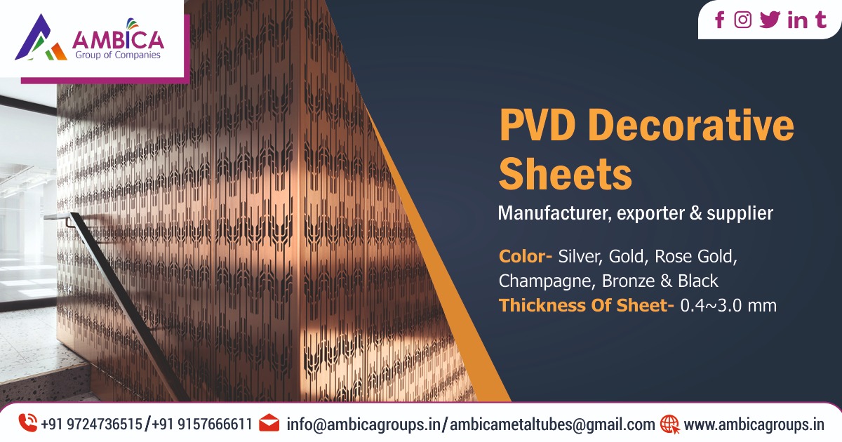 PVD Decorative Sheets Suppliers in Ahmedabad