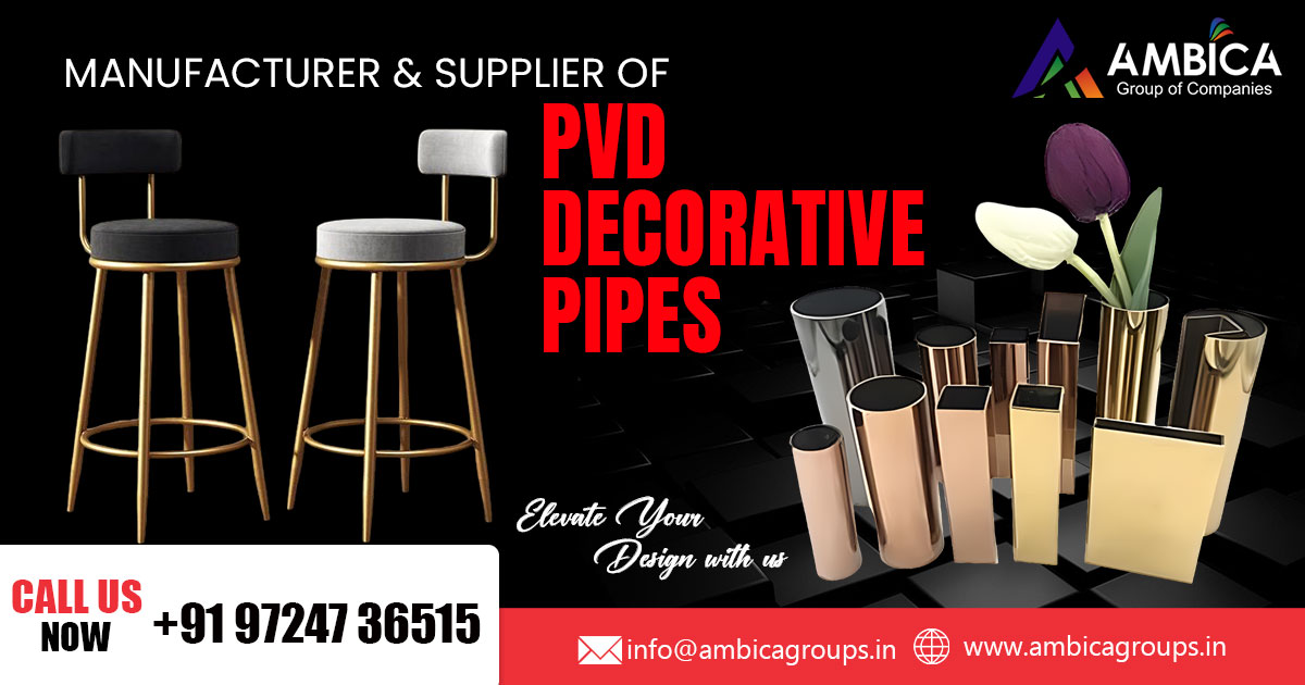 Supplier of Stainless Steel PVD Coated Pipe in Gujarat