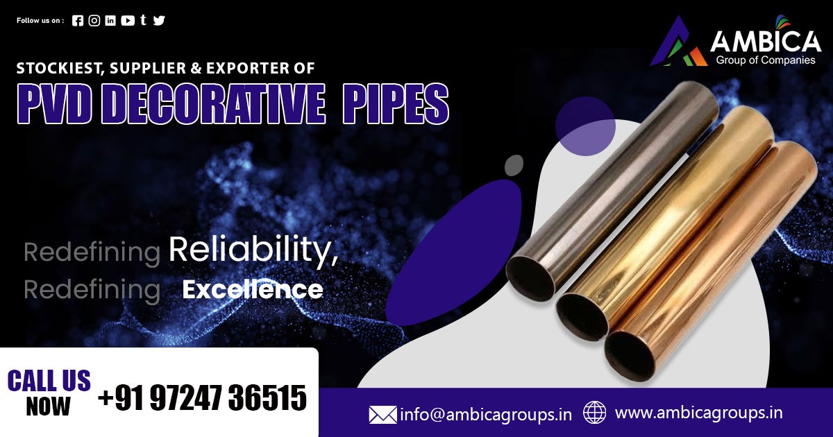 PVD Decorative Pipe Supplier in Assam